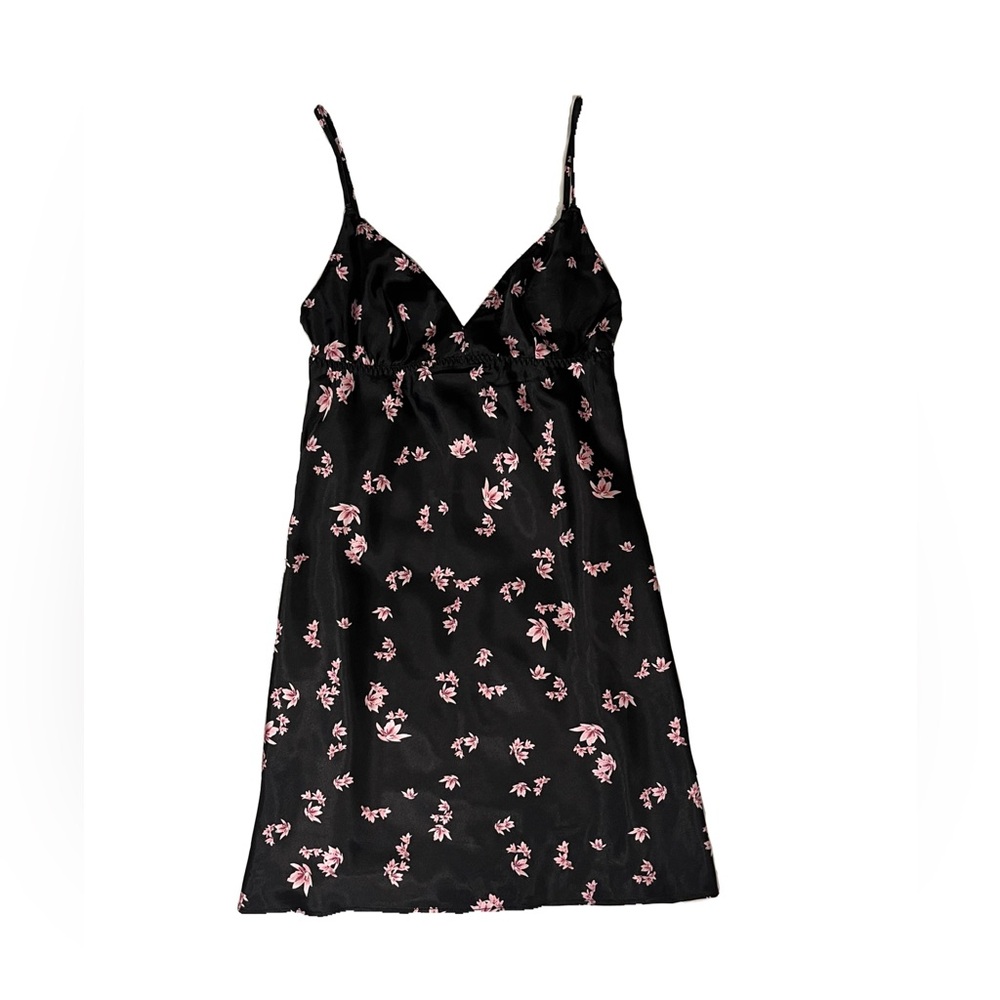 NEW Victoria secret Floral Black and Pink Nightdress